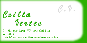 csilla vertes business card
