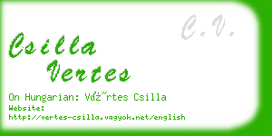 csilla vertes business card